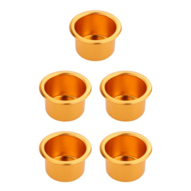 Decodeary Convenient Universal Cup Drink Holder for Car RV Marine Sturdy and Practical Gold 102mm 5Set