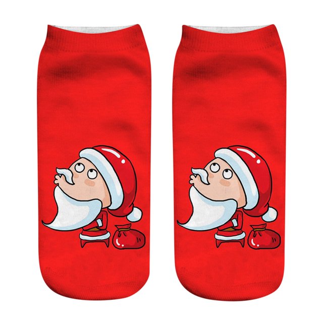Harpily Women Fashion Three-dimensional Printed Socks Christmas Socks