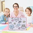 thumbnail image 2 of Pink Double Sided Magnetic Writing Board, Dry Erase Whiteboard For Office Home Use, Memo Board With Magnetic Surface, 16 X 12 Inches Reusable Whiteboard For Notes, 2 of 6