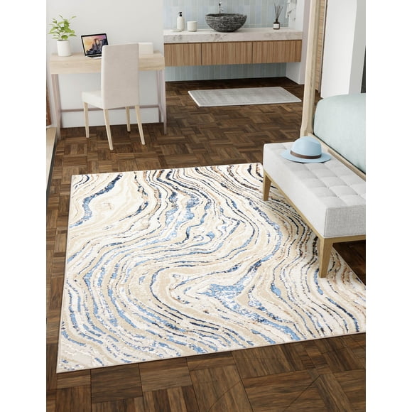 ECARPET Mercan Contemporary/Modern Area Rug for Living Room, Bedroom, Dining Room, Entrance, Hallway and More