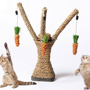 Pet Jouet Rattan, tapis de corde Sisal Cat grimpant Arbre griffes