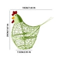 thumbnail image 3 of Iron Kitchen Basket Decoration, Chicken-Shaped Storage Rack for Eggs, Ginger & Garlic, Home Craft Wind Lamp for Kitchen, Dining Room & Party Decor, Green Iron Art, 3 of 9