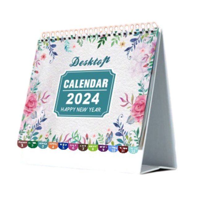 Calendrier de Bureau 2024, Calendrier Mensuel, Calendrier à Rabat, Jan. 2024 à Déc. 2024, 8 Pouces x 8 Pouces