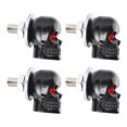 thumbnail image 1 of 4x Motorcycle Bike Plastic Black Skull License Plate Bolt On Screw On Frame Nut, 1 of 11