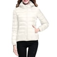 thumbnail image 1 of Packable down Jacket, Lightweight Hooded Puffer, White Duck down Coat White Xxl , Coat, 1 of 5