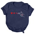 thumbnail image 5 of LUOGENLI T-shirts pour Femme pour Femmes T-Shirt pour Couple Imprimé Col Rond Manches Courtes T-Shirt 4xlt T-shirts pour Femmes T-shirts Graphiques T-shirts de la Saint-Valentin Bleu Foncé TTG, 5 of 5