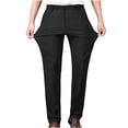 thumbnail image 2 of Chbgutlmr Dress Pants for Men Plus Size High Waist Button Lightweight Suit Pants Work Business Trousers, 2 of 6