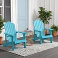 thumbnail image 3 of Costway Oversized Adirondack Chair,Patio Lounge Adirondack Chair with Adjustable Cup Holder Turquoise, 3 of 9
