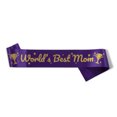 thumbnail image 1 of Happy Mother's Day World's Best Mom Sash [Bag] [Purple+B], 1 of 1