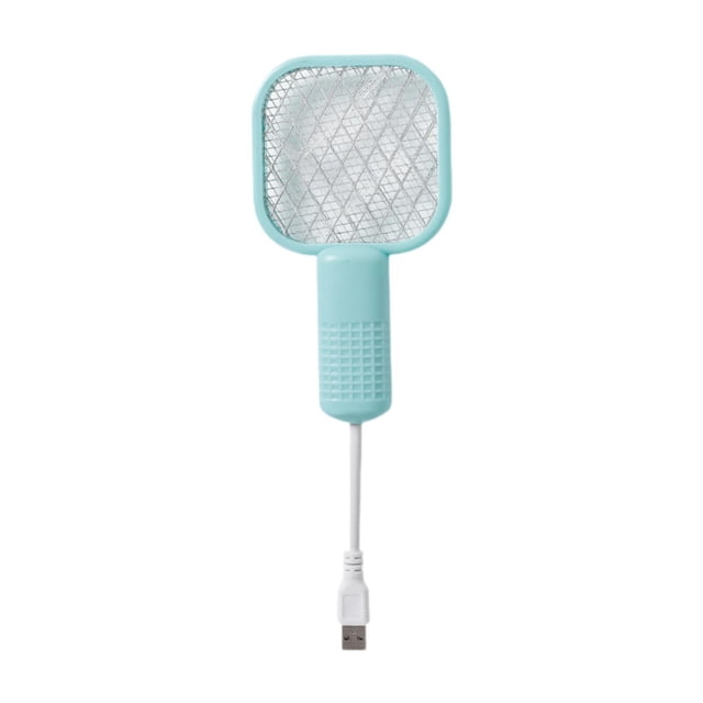 DOLITY Electric Fly Swatter 3.7W Easy to Use for Summer Home Indoor Blue