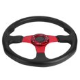 thumbnail image 4 of Drifting Steering Wheel, Comfortable Rustproof Wear Resistant PU Aluminum Alloy 14in Steering Wheel  For Car Modification Black,Blue,Red, 4 of 8