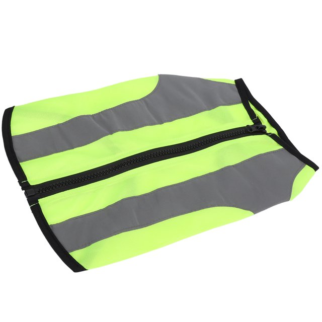 Gilet pour Animaux de Compagnie, Conception de Fermeture Éclair Réfléchissante Chiens Légers Vêtements de Nuit pour Animaux de Compagnie Fluorescence Vert L