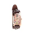 thumbnail image 1 of HBFAGFB Montre pour Femme Quartz Bracelet en Cuir Rectangulaire Montre Numérique Colorée Robe Mignonne A, 1 of 5