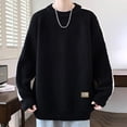 thumbnail image 3 of Pisexur Mens Sweater Casual Fashion Solid Color Knit Sweater Chunky Ribbed Long Sleeve Pullover Sweaters Winter Warm Crewneck Sweaters, 3 of 3