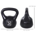 thumbnail image 4 of Soozier 26lb Fitness Kettlebell, Plastic Exercise Weight with Sand and Handle, 4 of 9
