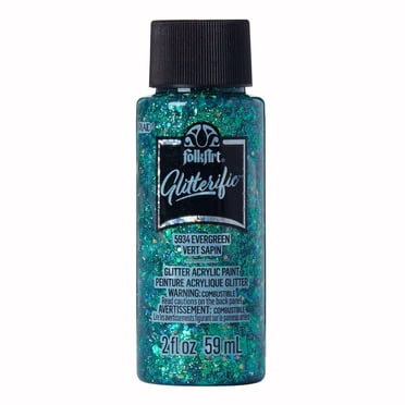 FolkArt Glitterific Acrylic Paint, Evergreen, 2 fl oz