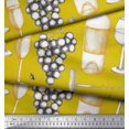 thumbnail image 3 of Soimoi Poly Georgette Fabric Grapes,Wine Glass & Bottle Decor Fabric Printed Yard 52 Inch Wide, 3 of 3