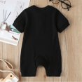 thumbnail image 3 of Wangsaura Newborn baby short-sleeved solid color knitted ribbed buttonjumpsuit, 3 of 4