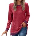 thumbnail image 1 of Pisexur Chandails en Molleton à Manches Longues pour Femmes Col Rond Décontracté T-Shirts Blouses Chandails en Molleton Tuniques avec Poche, 1 of 4
