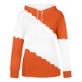 thumbnail image 4 of Timegard Womens Tops Long Sleeve Drawstring Hooded Sweatshirts Color Block Casual Loose Pullover Top, 4 of 4