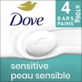 thumbnail image 2 of Dove Beauty Bar 1/4 Moisturizing Cream Sensitive Skin, 106 g (4 bars), 2 of 7