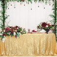 thumbnail image 2 of GFDYREE 60"X120" Rectangle Sparkly Gold Sequin Tablecloth for Wedding, Party, Christmas Decorations, 2 of 6