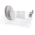 thumbnail image 4 of Mainstays Large Dish Drainer Rack - Chrome/White, 4 of 5