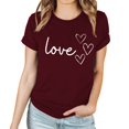 thumbnail image 4 of LSLJS T-shirt Imprimé « Lover Love » pour Femme à Col Rond, Manches Courtes, Haut, Cadeaux pour Femmes, 4 of 4