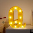 thumbnail image 5 of TopLLC Christmas Decor LED Letter Lights Sign Light Up For Home Party Wedding Decoration Light Up Letters Alphabet Letter Sign Battery Powered For Christmas Birthday Party Decoration warning light, 5 of 5