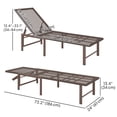 thumbnail image 3 of Outsunny Chaise Longue d'Extérieur en Osier, Chaise Inclinable pour Bronzage, Brun, 3 of 10