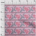 thumbnail image 1 of oneOone Cotton Flex Fabric Stripe|Leaves & Hen Block Print Sewing Fabric BTY 40 Inch Wide, 1 of 4