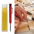 thumbnail image 2 of Crayon de Charpentier Solide de 2,8 mm avec Aiguiseur Intégré, Graphite Résistant aux Rayures, Utilisation Manuelle, Crayon de Marquage pour le Travail du Bois pour la Construction, 2 of 8