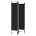 thumbnail image 3 of vidaXL 4-Panel Room Divider Black 160x220 cm Fabric, 3 of 5