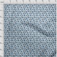 thumbnail image 4 of oneOone Velvet Medium Blue Fabric Floral Craft Projects Decor Fabric Printed By The Yard 58 Inch Wide, 4 of 4