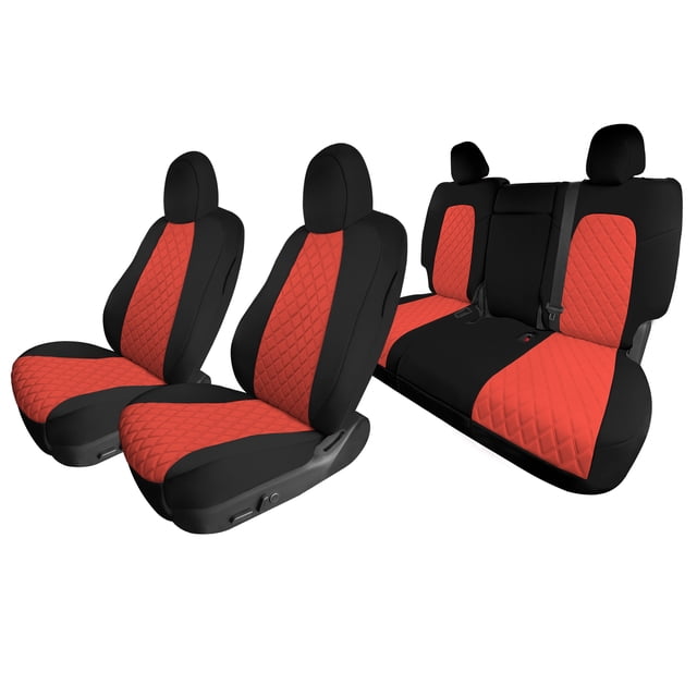 FH Group for 2020-2025 Tesla Model Y Waterproof Neoprene Custom Fit Made Car Seat Covers Full Set