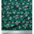 thumbnail image 1 of Soimoi Rayon Fabric Leaves & Rose Floral Print Fabric by the Yard 42 Inch Wide, 1 of 3