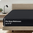 thumbnail image 4 of Bare Home 2-Pack Fitted Sheets - Premium 1800 Collection - Ultra-soft - Deep Pocket - Twin, Black, 4 of 7