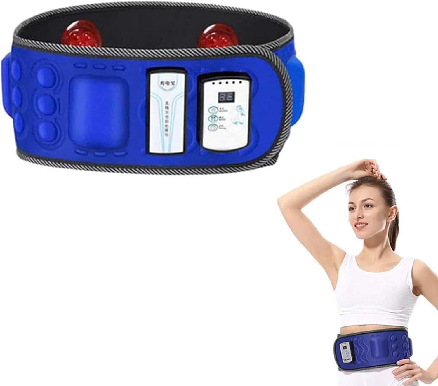 Electric Vibrating Wellness Belt with Soothing Heat, Adjustable Core Massager for At-Home Relaxation and Muscle Soothing