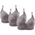 thumbnail image 1 of Bras for Women, 3PCS Womans Printing Gathered Together Large Size Daily Bra Underwear No Rims, 1 of 6