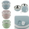thumbnail image 3 of Abbracc container lunch box lunch box insulated container food container with 2 Pink02, 3 of 9