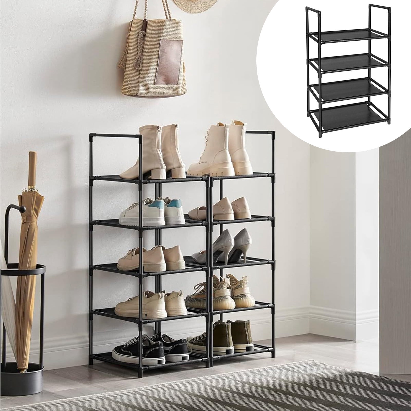 Dvkptbk Shoe Rack Dirt Proof Storage Rack Dormitory Iron Shoe Cabinet Multi-Layer Non-Woven Fabric Door Home Shoe Rack Storage & Organization