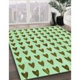 thumbnail image 3 of Ahgly Tapis Rectangulaire Lavable en Machine Intérieur Vert Menthe Transitionnel, 7 Pieds x 10 Pieds, 3 of 7