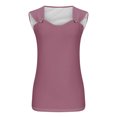 thumbnail image 4 of Meichang Débardeurs Décontractés pour Femmes Été Col Rond Tunique Ample Chemises Sans Manches Basiques Blouses Camisole Unie, 4 of 4