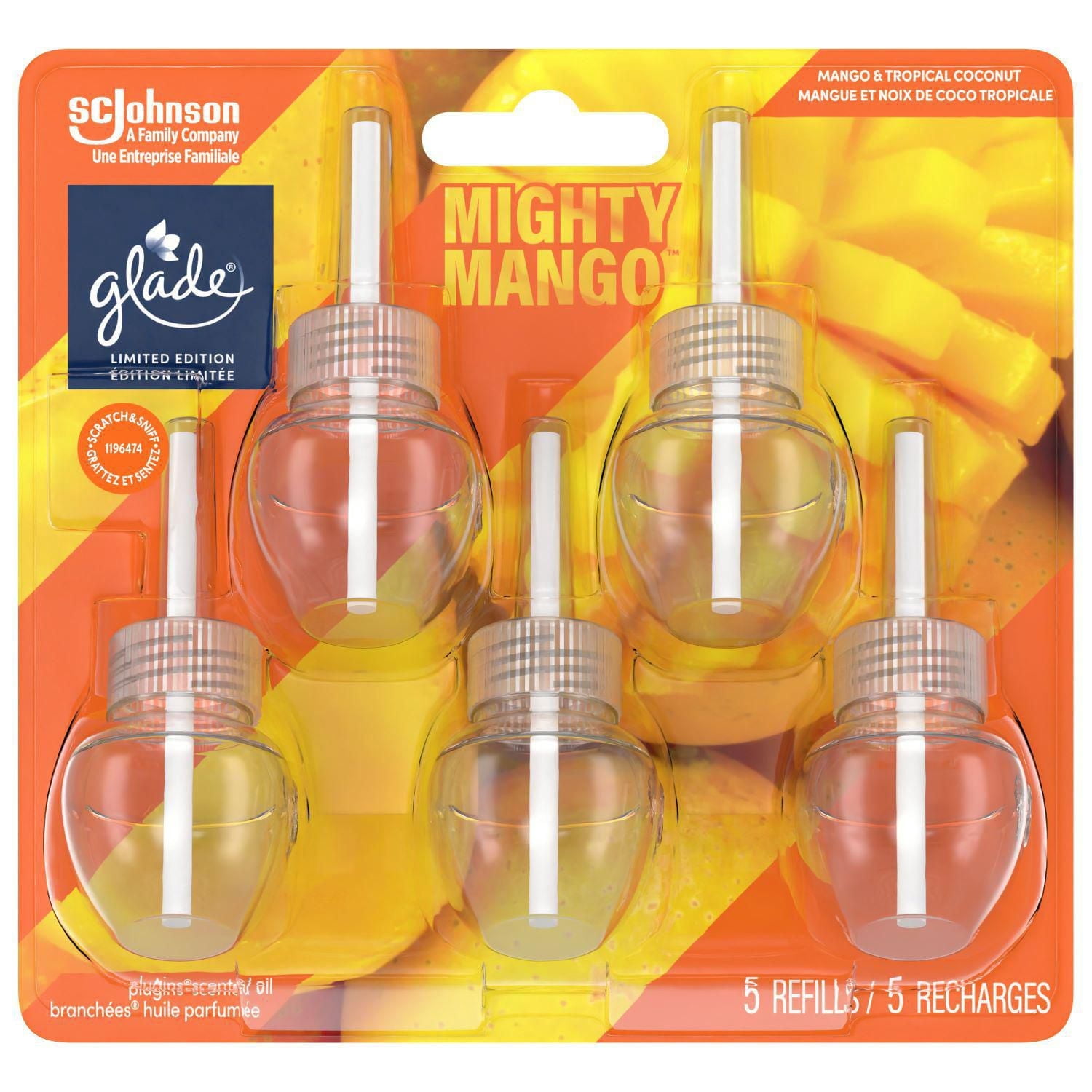 Glade Plugins® Air Freshener Oil Refill, Mighty Mango™