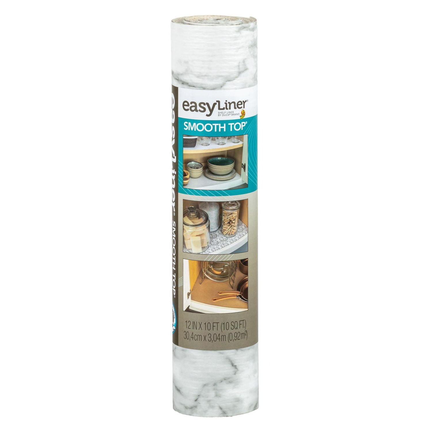 Smooth Top EasyLiner Brand Shelf Liner, Gray Marble, 20 in. x 6 ft.