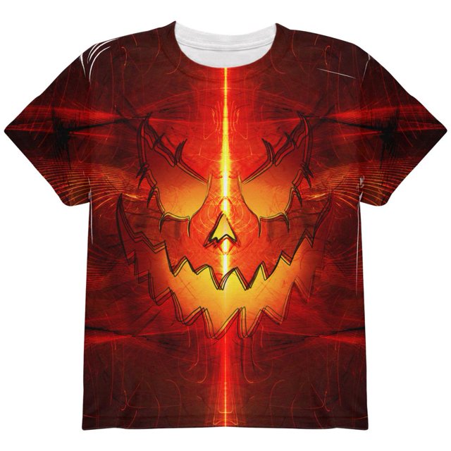 Halloween Intergalactic Pumpkin of Doom All Over Youth T Shirt