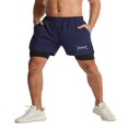 thumbnail image 1 of Men Double Layer Sport Shorts Quick Dry Gym Athletic Workout Shorts with Pockets, 1 of 8