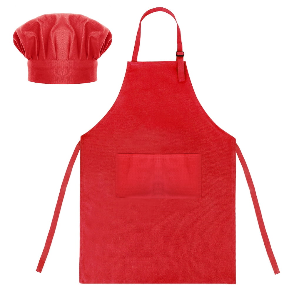 TOPTIE Ensemble de Toque de Chef Ajustable en Toile de Coton pour Adultes, Hommes et Femmes