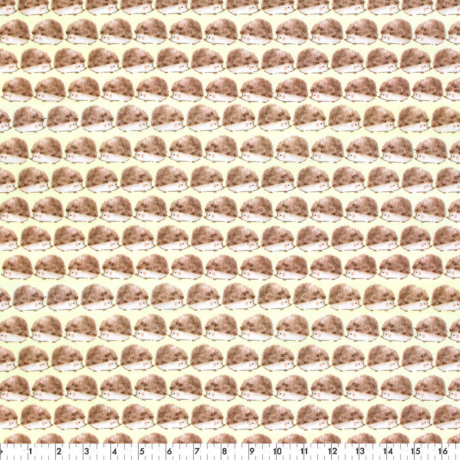 FABRIC CREATIONS Marching Hedgehogs Fat Quarter 45 × 53 cm (20.9 in), Forest, 18x21