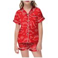 thumbnail image 1 of FhsagQ Outfits for Girls Kid Diy Hand Painted Homewear Set Color Pajama Sets for and Girl Can Play with and Wea Toddler Girl Spring Outfits Spring Red 4-5 Years, 1 of 5